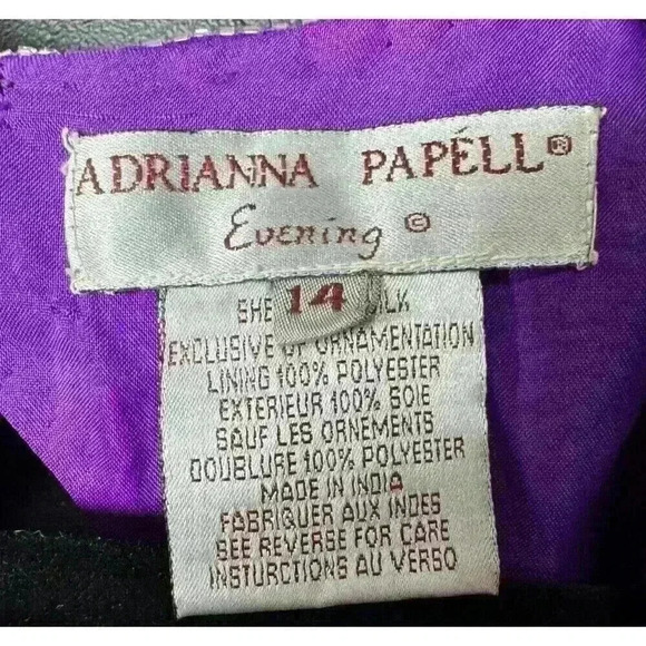 Vintage Adrianna Papell Evening 100% Silk Beaded Special Occasion Dress Keyhole - Picture 2 of 10